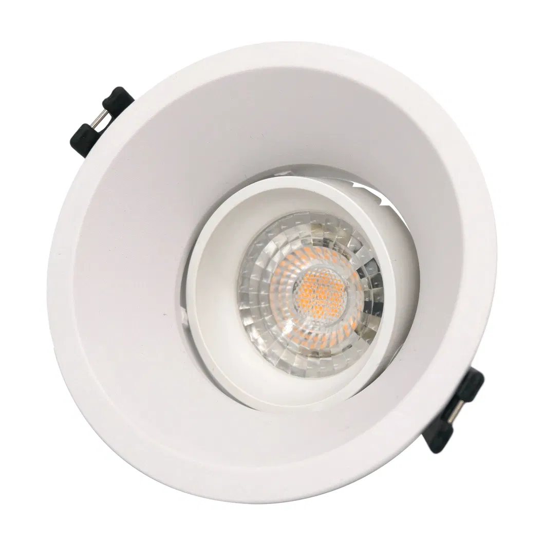 Aluminum MR16 GU10 LED Halogen Trumpet Round Decorative Hotel Home Commercial Downlight Fixture Recessed Ceiling Light Adjustable Spotlight
