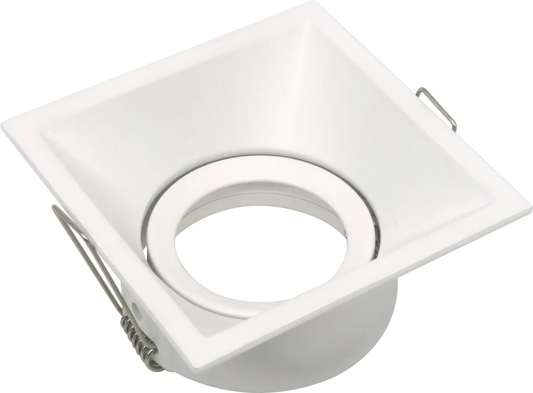 MR16 GU10 LED Halogen Recessed Square Ceiling Light Downlight Fixture Adjustable Spotlight with Reflector
