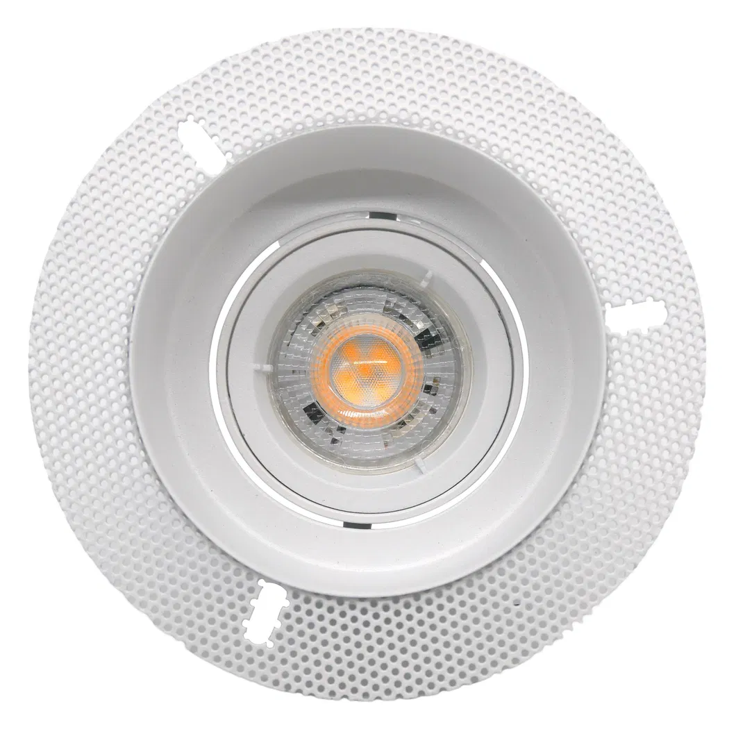 Aluminum MR16 GU10 LED Halogen Ceiling Light Commercial Indoor Lighting Home Recessed Downlight Fixture Adjustable Borderless Embedded Light Spotlight