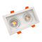 Aluminum MR16 GU10 LED Halogen Recessed Double-Head Adjustable Ceiling Downlight Fixture Spotlight