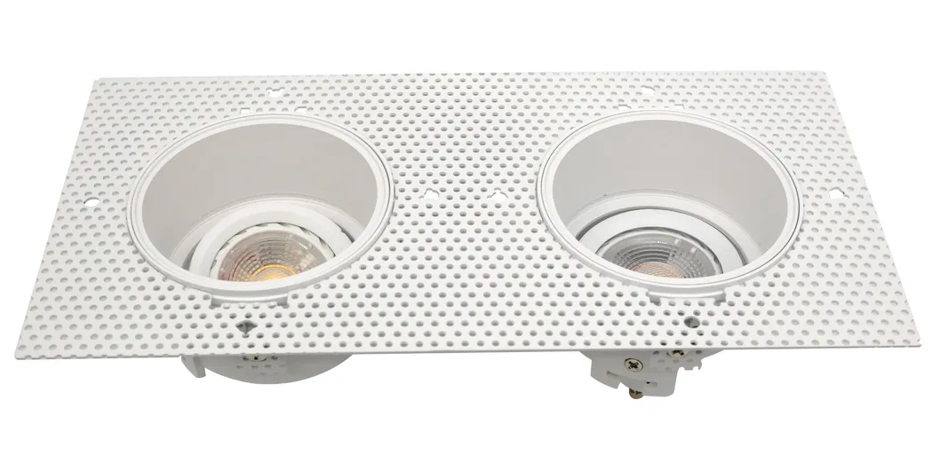 MR16 GU10 LED Halogen Recessed 2 Heads Borderless Spotlight
