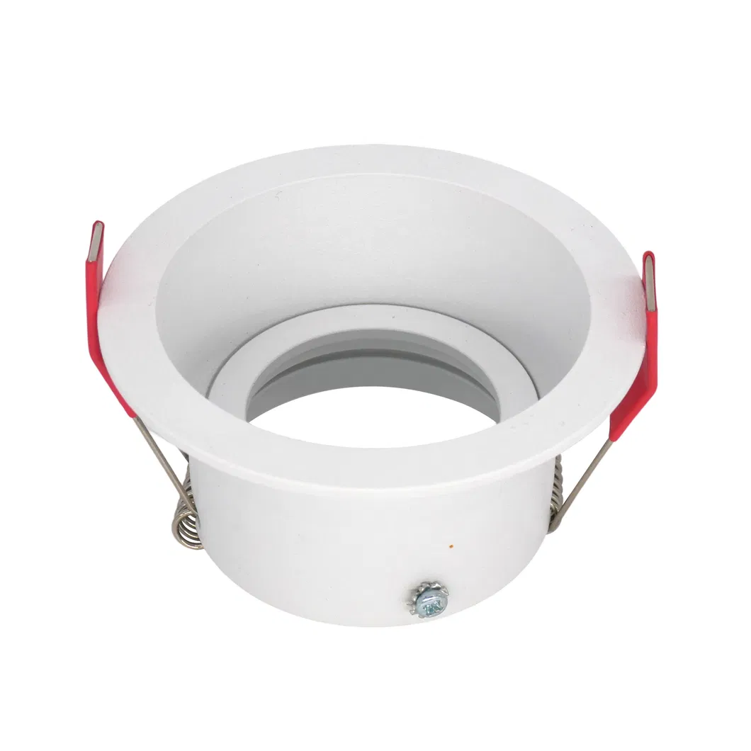 Aluminum MR16 GU10 LED Halogen Recessed Interior-Lighting Ceiling Light Round Trumpet Lighting Spotlight Fixture Adjustable Tilt Downlight
