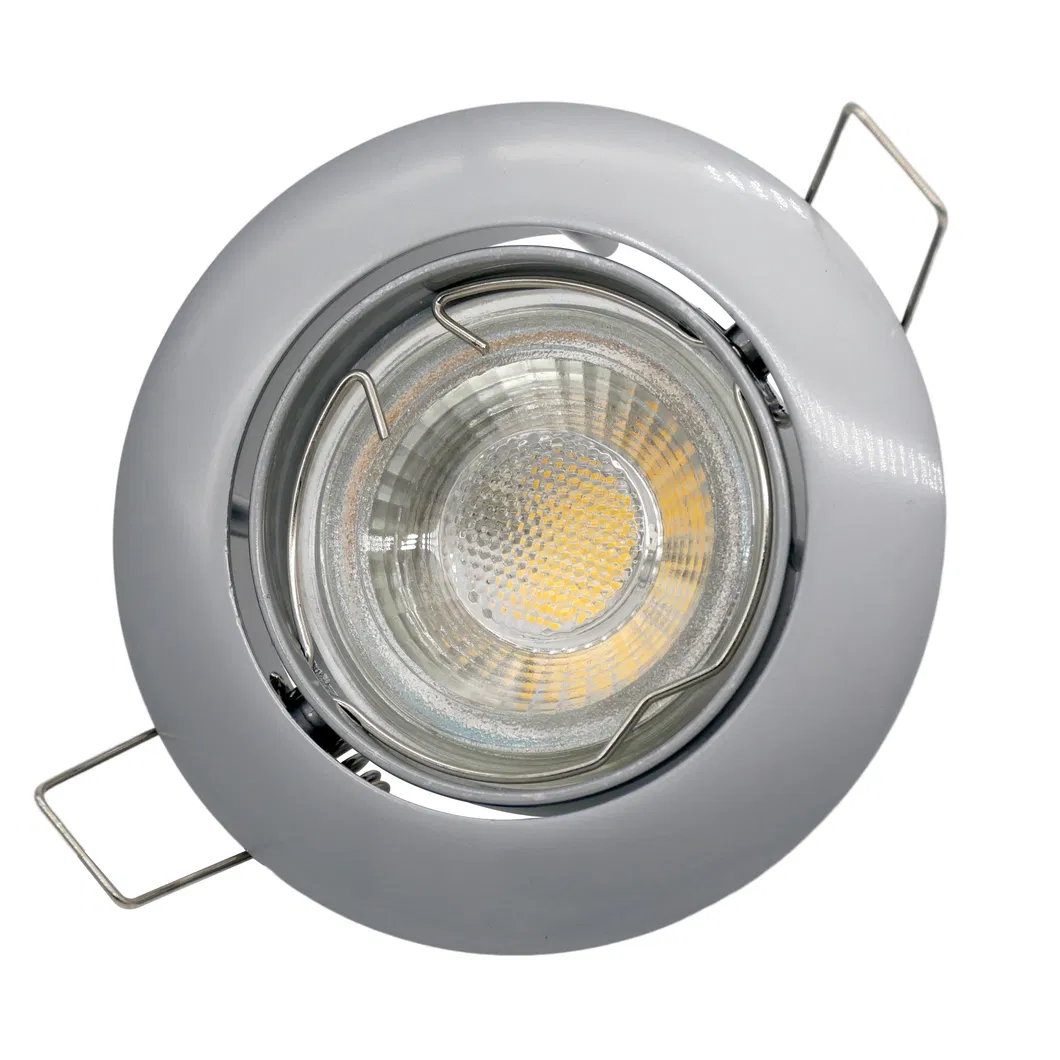 Aluminum MR16 GU10 LED Halogen Round Downlight Fixture Recessed Ceiling Light Adjustable Spotlight