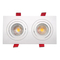 MR16 GU10 LED Halogen Recessed Aluminum Square Adjustable Double-Head Spotlight Decorative Fixture Ceiling Light Downlight