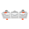 Aluminum MR16 GU10 LED Halogen Recessed Ceiling Light Indoor Commercial Lighting Adjustable 3-Head Downlight Fixture Spotlight