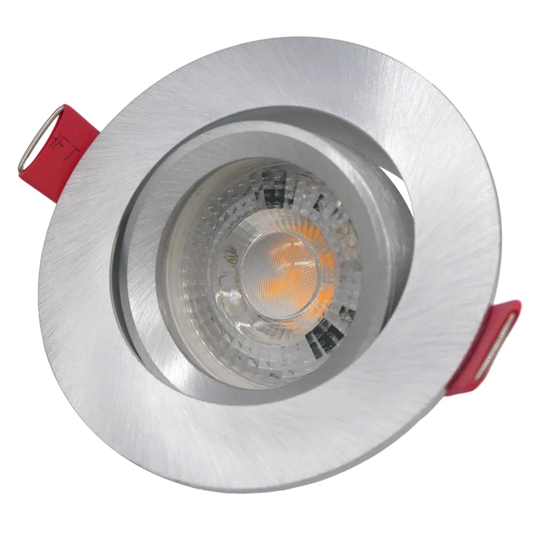 LED Halogen MR16 GU10 Recessed Ceiling Light Round Hotel Home Commercial Lighting Downlight Fixture Frame Adjustable Tilt Spotlight with Aluminum