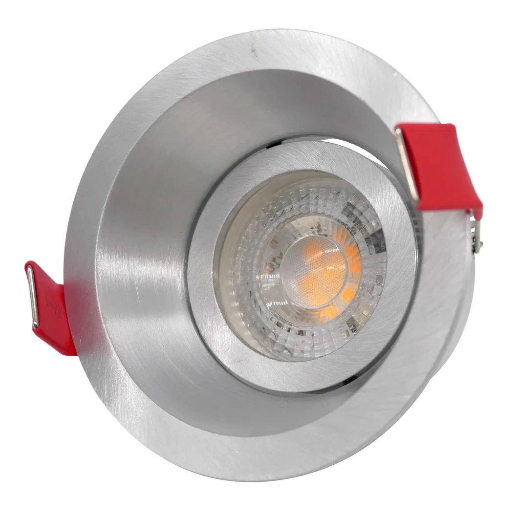 Aluminum LED Halogen MR16 GU10 Recessed Ceiling Light Fitting Round Hotel Home Commercial Lighting Downlight Frame Adjustable Tilt Spotlight