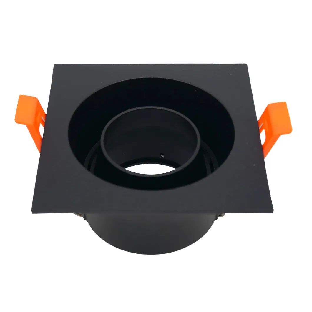 MR16 GU10 Aluminum LED Halogen Recessed Square Trumpet Spotlight Ceiling Light Fixture Downlight