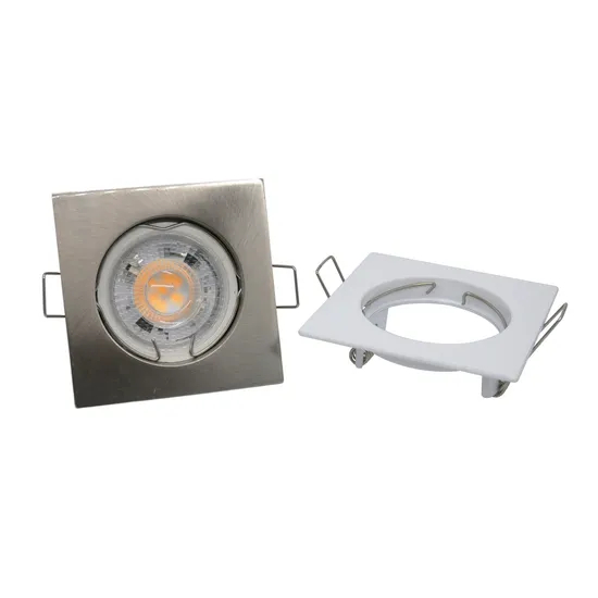 GU10 MR16 Halogen LED Square Spotlight Housing Frame Downlight Fixtures