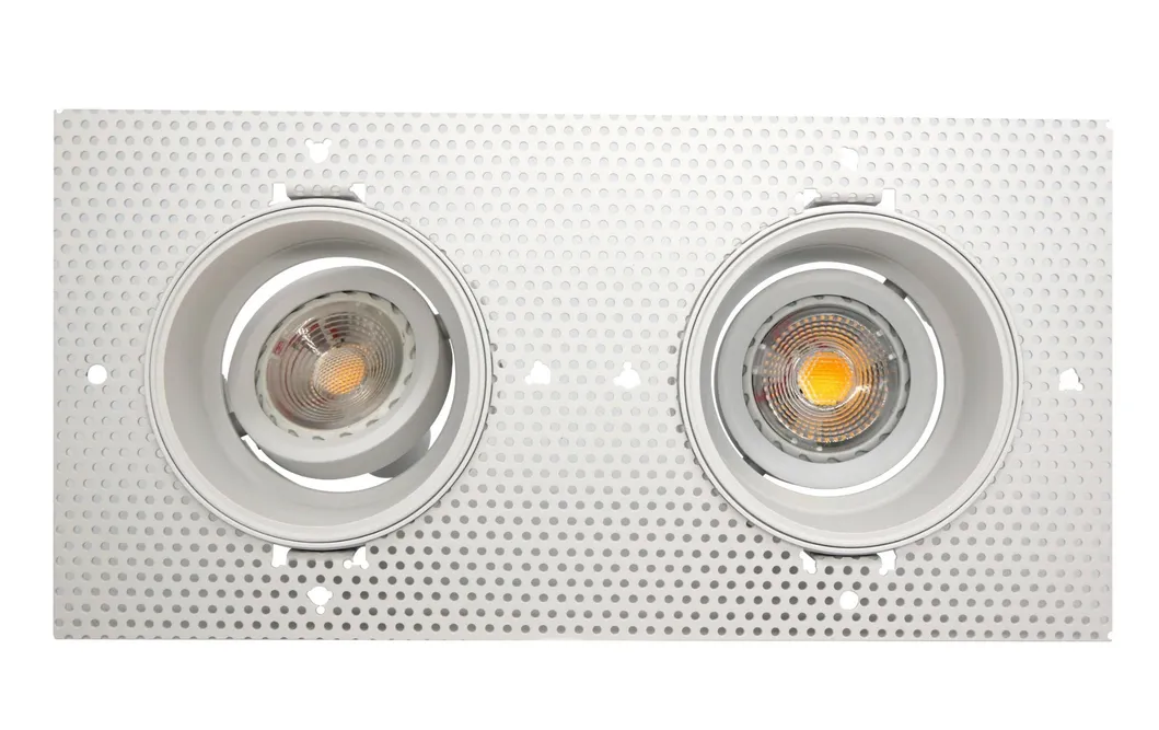 MR16 GU10 LED Halogen Recessed 2 Heads Borderless Spotlight