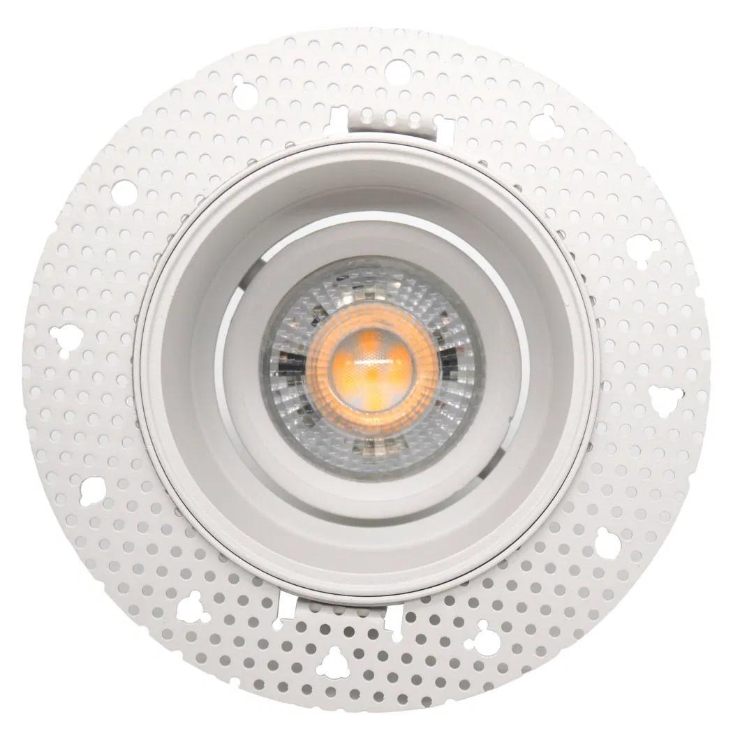 LED Light Halogen Round Trumpet Recessed MR16 GU10 Reflector Borderless Spotlight Housing