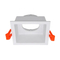 Aluminum MR16 GU10 LED Halogen Square Recessed Housing Trim Ceiling Light Spotlight Fixture Downlight