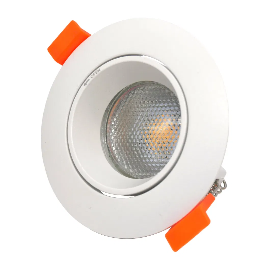 MR16 GU10 Aluminum LED Halogen Round Ceiling Light Trumpet Recessed Trim Spotlight Downlight Housing