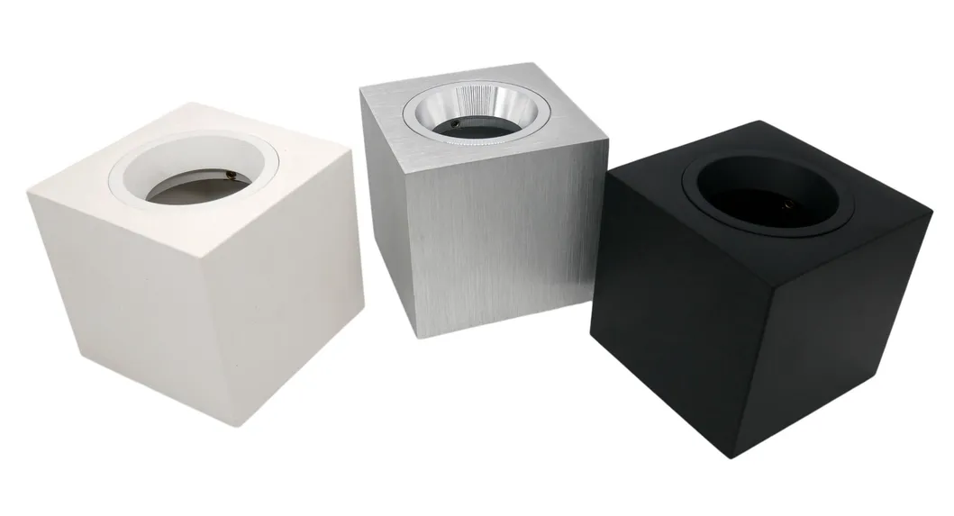 Aluminum Square Cuboid GU10 LED Light Halogen Decorative Fixture Surface Mounted Downlight