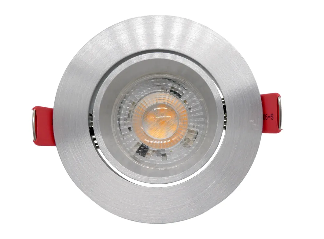 Aluminum MR16 GU10 LED Halogen Recessed Ceiling Light Round Trumpet Home Interior-Lighting Downlight Fixture Adjustable Tilt Spotlight