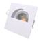 Aluminum MR16 GU10 LED Halogen Square Decorative Hotel Home Commercial Lighting Downlight Fixture Recessed Ceiling Light Adjustable Tilt Semicircle Spotlight