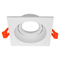 Aluminum MR16 GU10 LED Halogen Trumpet Square Decorative Hotel Home Commercial Lighting Downlight Fixture Recessed Ceiling Light Adjustable Spotlight