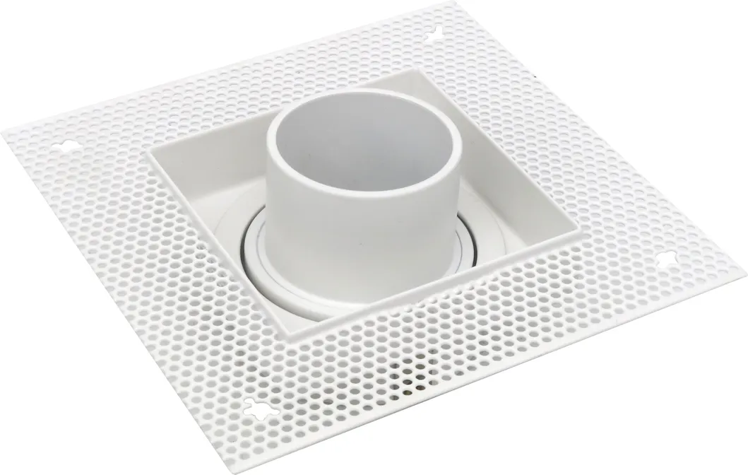 MR16 GU10 LED Light Aluminum Halogen Square Recessed Reflector Ceiling Light Adjustable Borderless Spotlight Housing