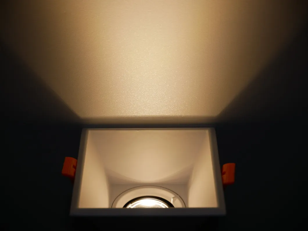 Aluminum MR16 GU10 LED Halogen Square Recessed Home Commercial Ceiling Light Downlight Fixture