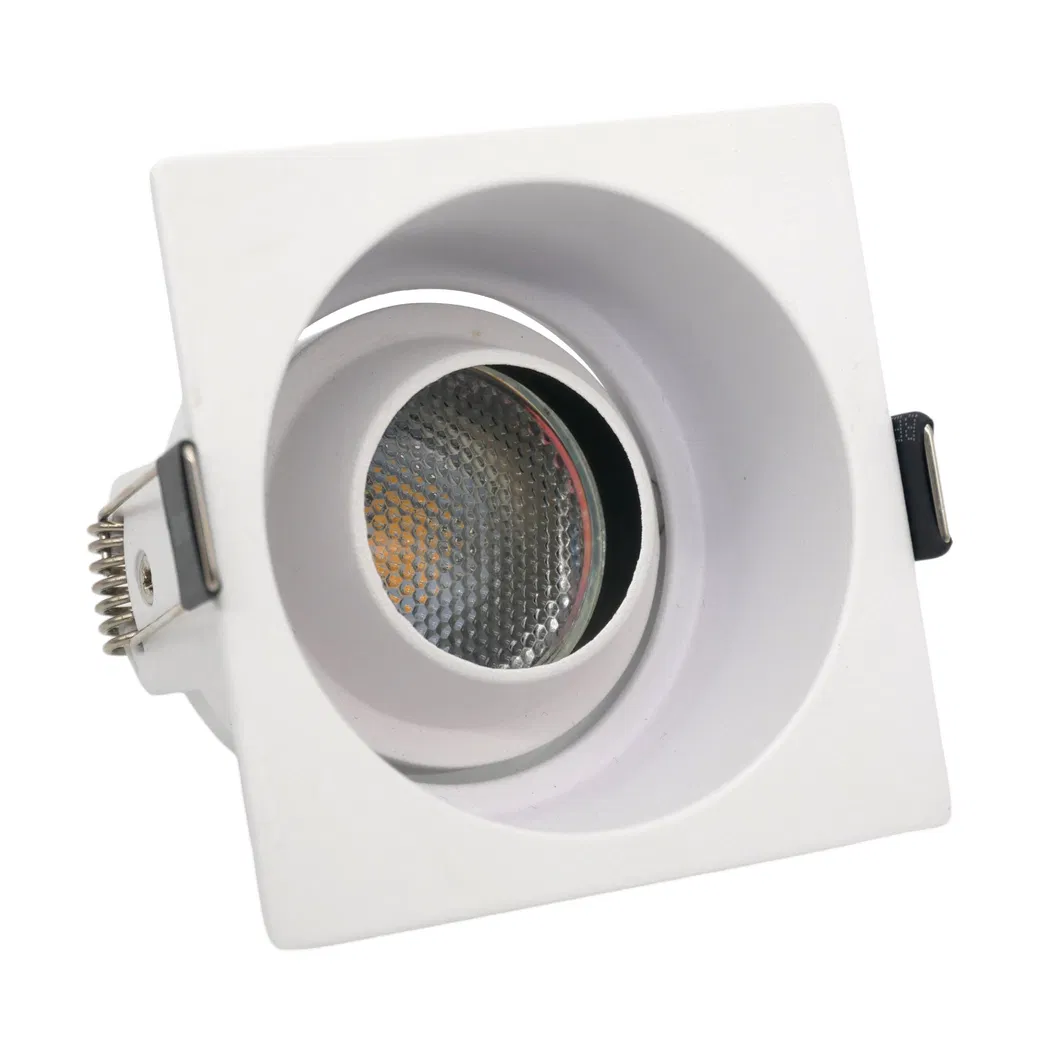 Aluminum LED Halogen Square Trumpet Recessed MR16 GU10 Interior-Lighting Spotlight Ceiling Light Housing