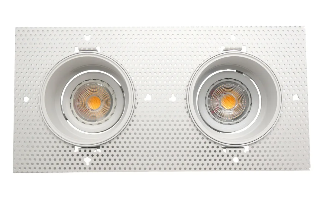 MR16 GU10 LED Halogen Recessed 2 Heads Borderless Spotlight