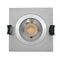 Aluminum MR16 GU10 LED Halogen Recessed Ceiling Light Frames Square Hotel Home Commercial Lighting Downlight Fixture Adjustable Tilt Spotlight