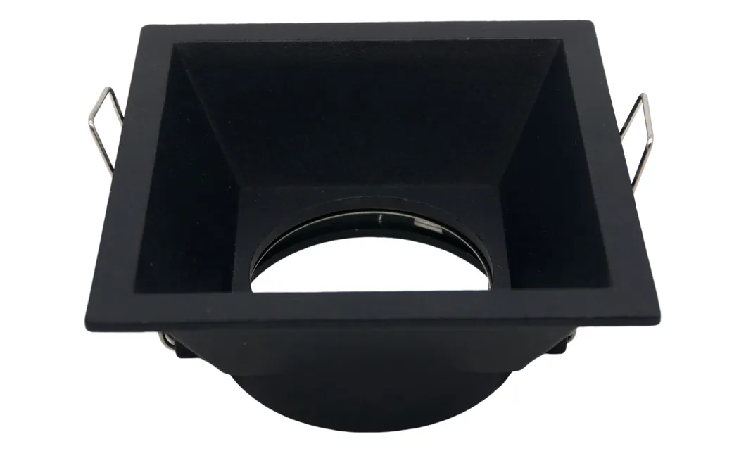 LED Halogen Aluminum MR16 GU10 Square Trumpet Ceiling Light Housing Commercial Recessed Spotlight Downlight