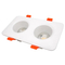 Aluminum MR16 GU10 LED Halogen Recessed Double-Head Trim Housing Ceiling Light Fixture Spotlight Downlight