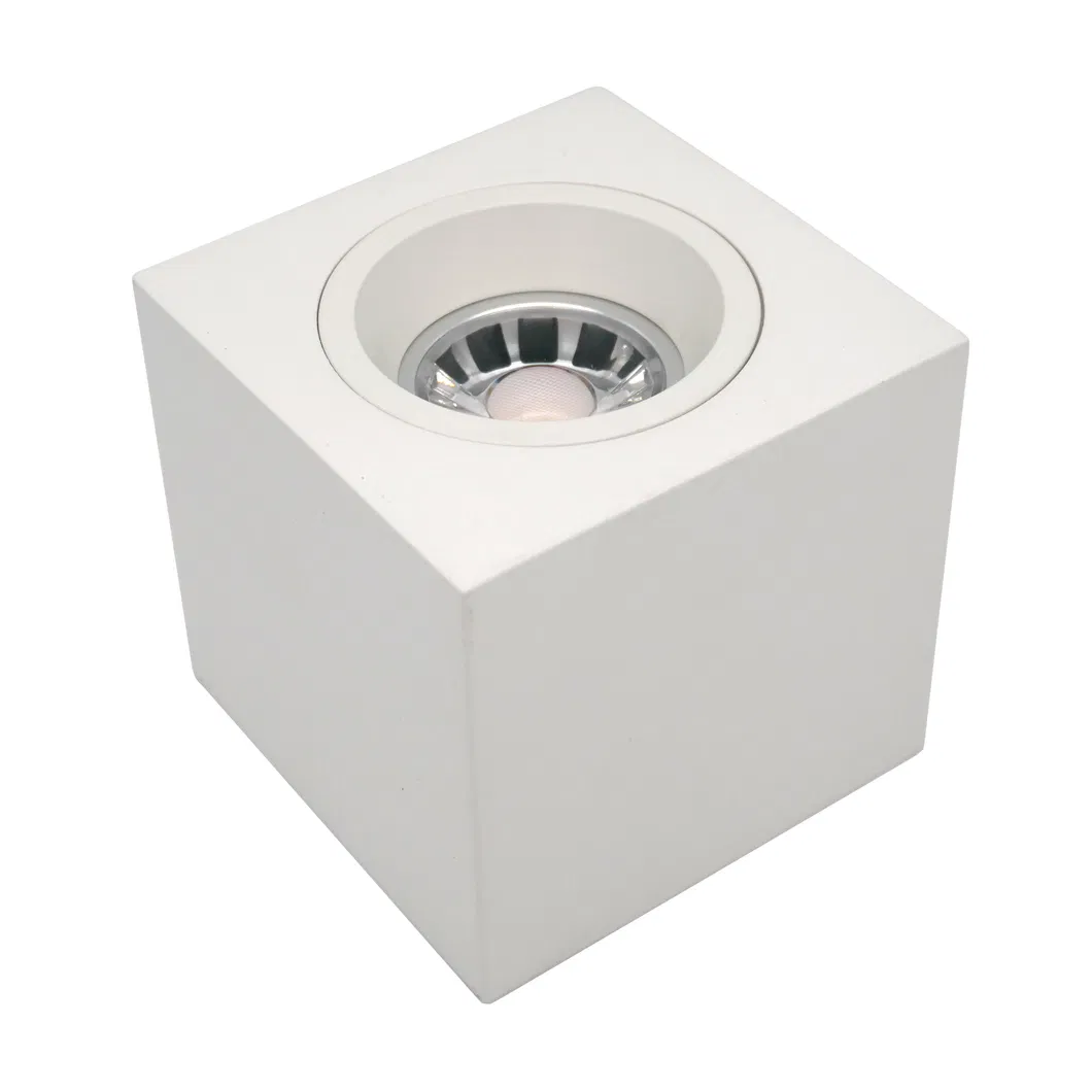 Aluminum Square Cuboid GU10 LED Light Halogen Decorative Fixture Surface Mounted Downlight