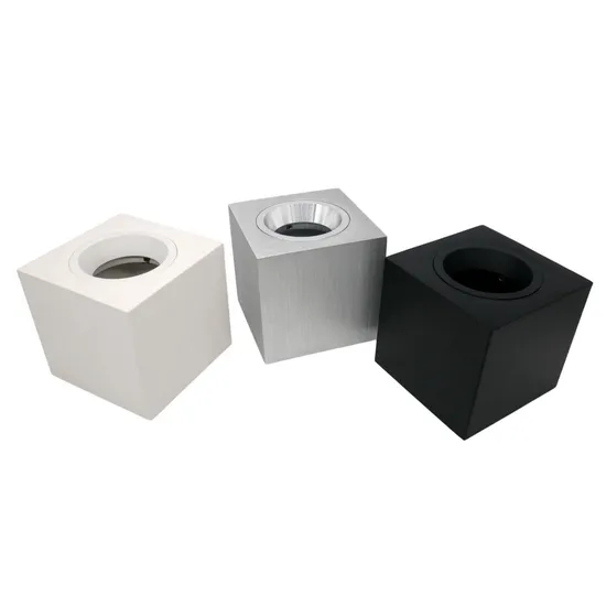 Aluminum Square Cuboid GU10 LED Light Halogen Decorative Fixture Surface Mounted Downlight