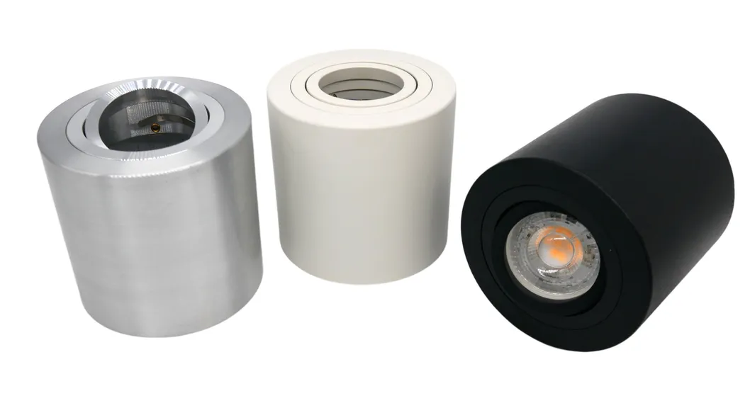 Round GU10 LED Light Halogen Downlight Fixture Frames Surface Mounted Downlight Housing