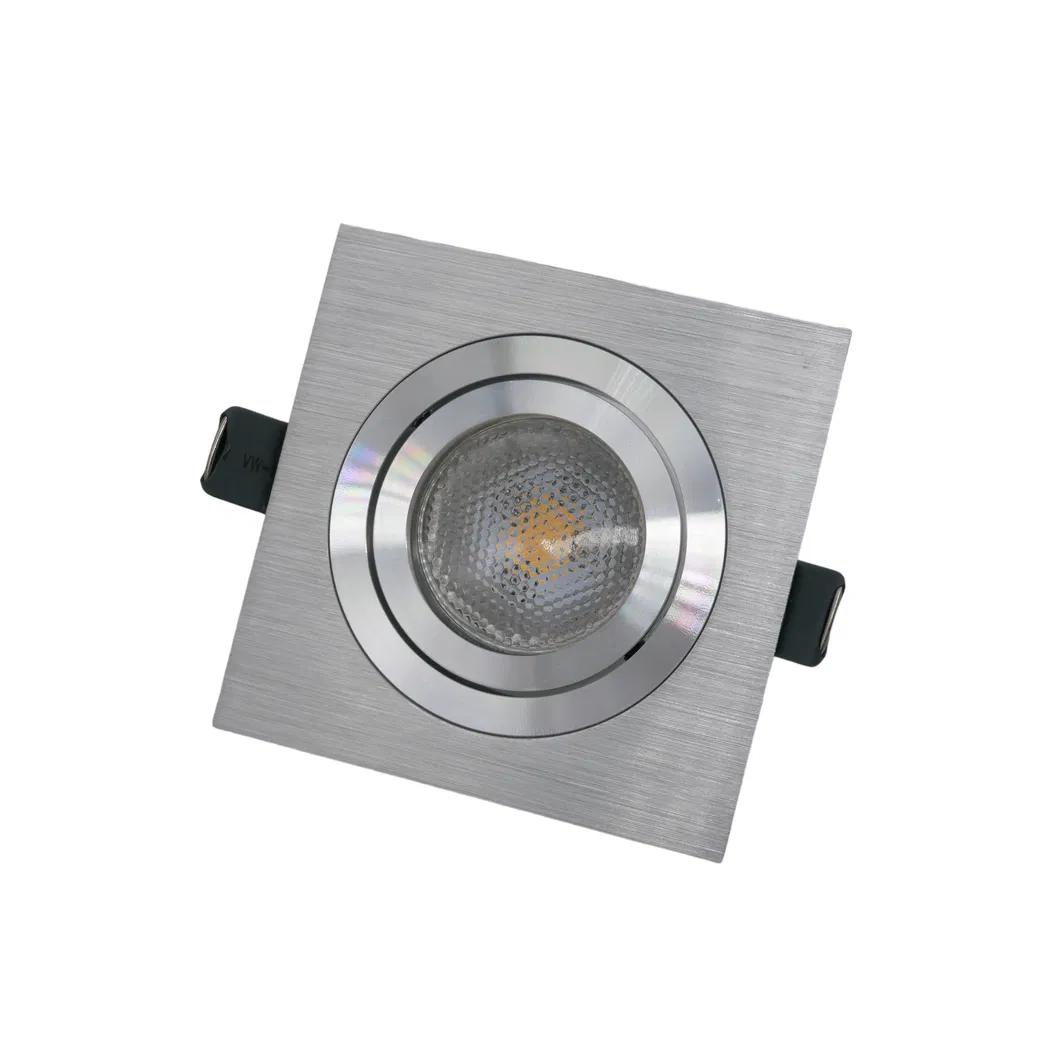 Aluminum MR16 GU10 LED Halogen Recessed Square Adjustable Spotlight Decorative Hotel Downlight Ceiling Light