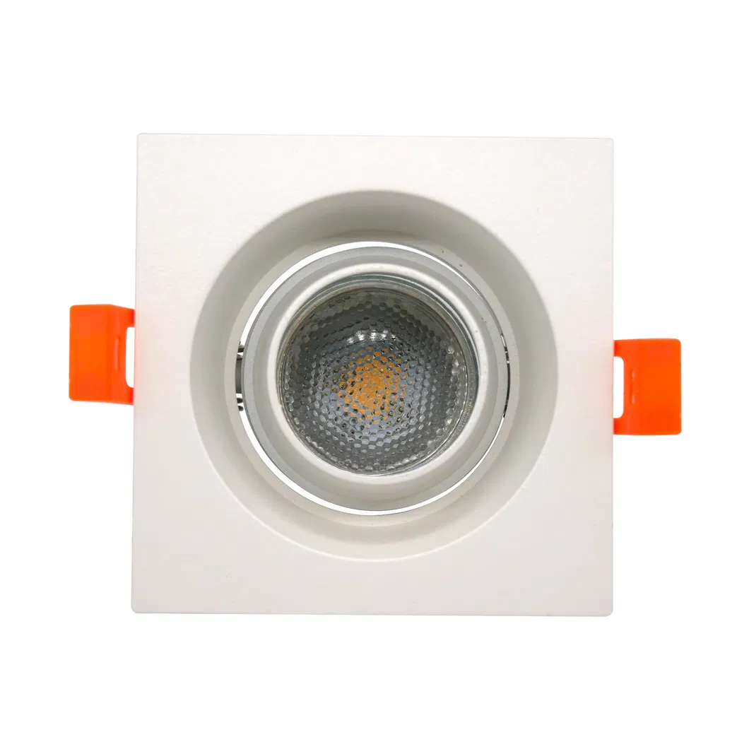MR16 GU10 Aluminum LED Light Halogen Square Trumpet Recessed Interior-Lighting Housing Decorative Spotlight Ceiling Light Downlight