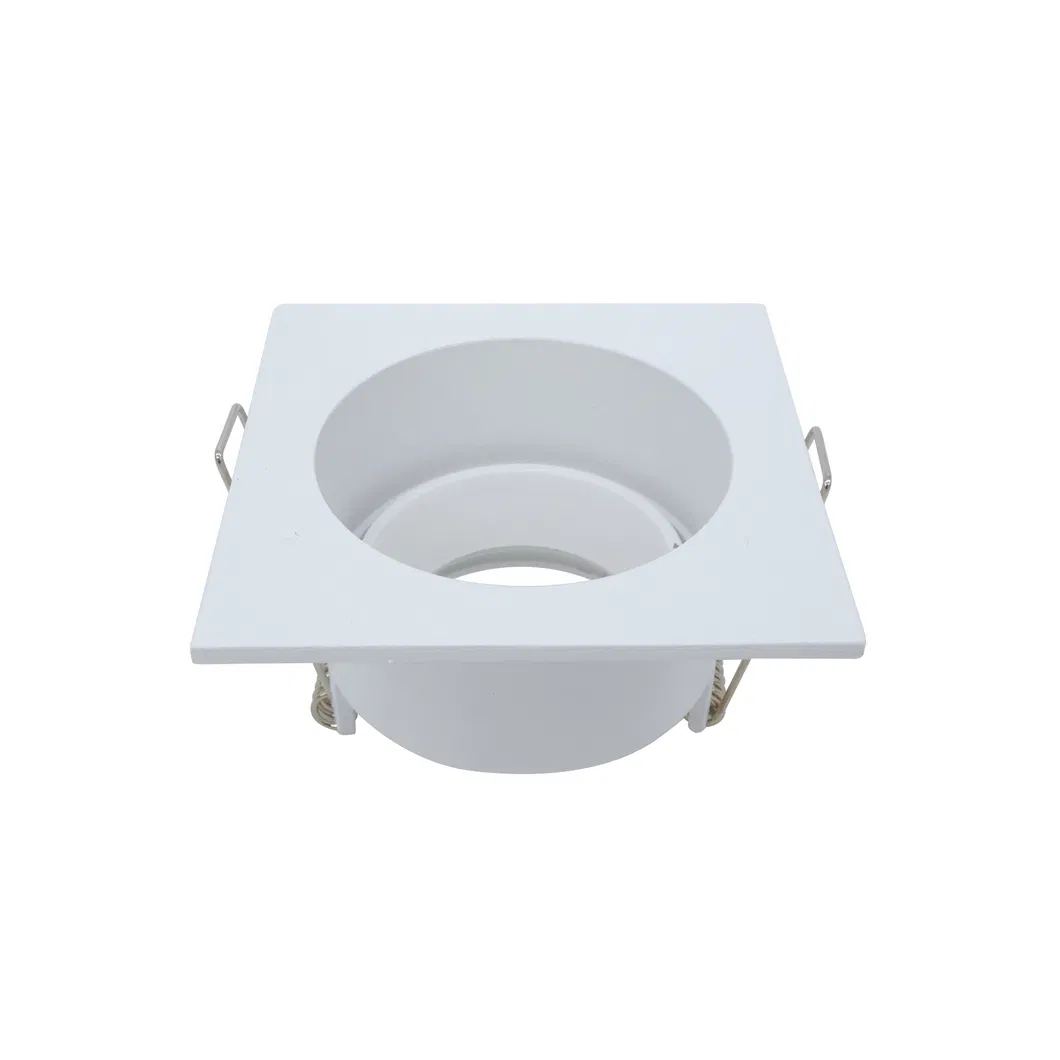MR16 GU10 Aluminum LED Light Halogen Recessed Commercial Ceiling Light Spotlight Square Downlight Housing