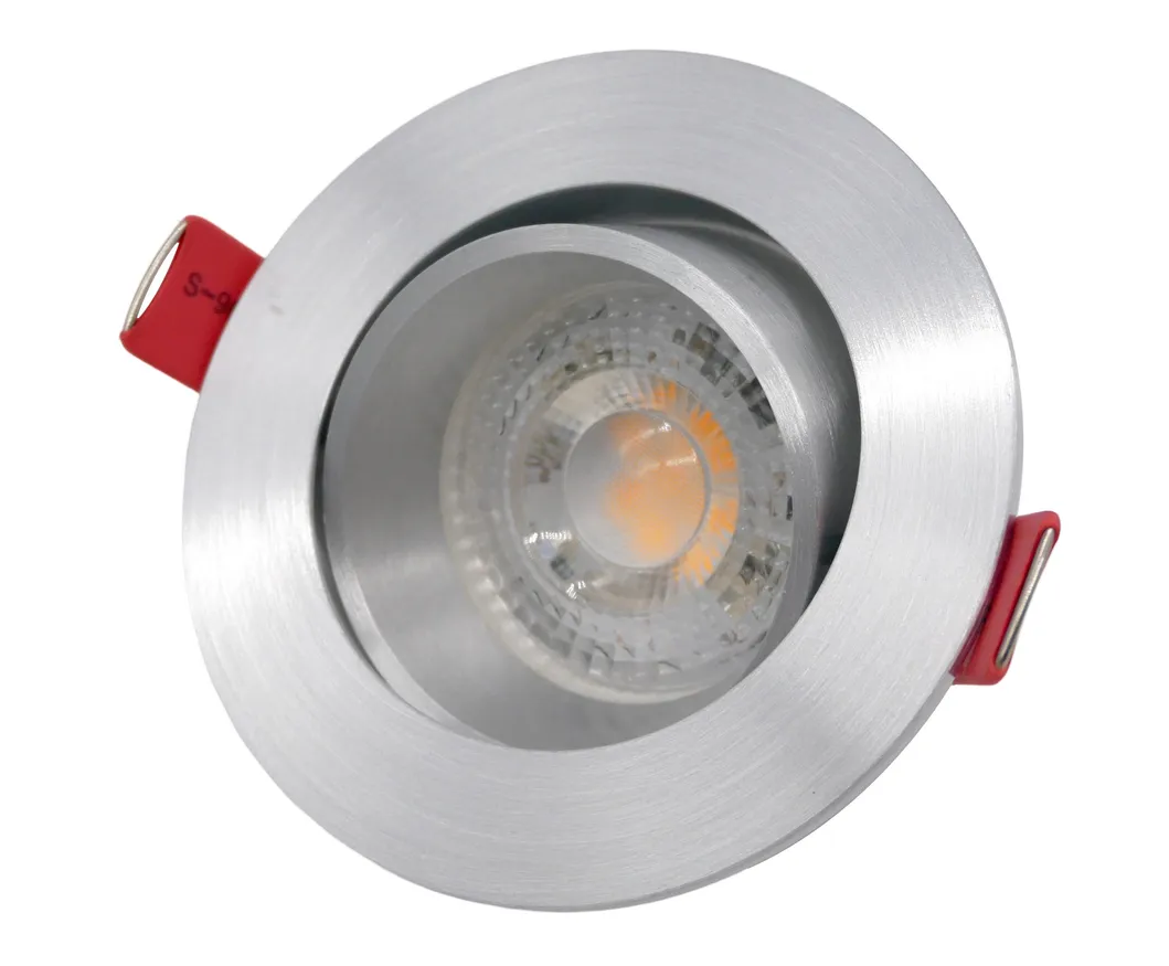 Aluminum MR16 GU10 LED Halogen Recessed Ceiling Light Round Trumpet Home Interior-Lighting Downlight Fixture Adjustable Tilt Spotlight