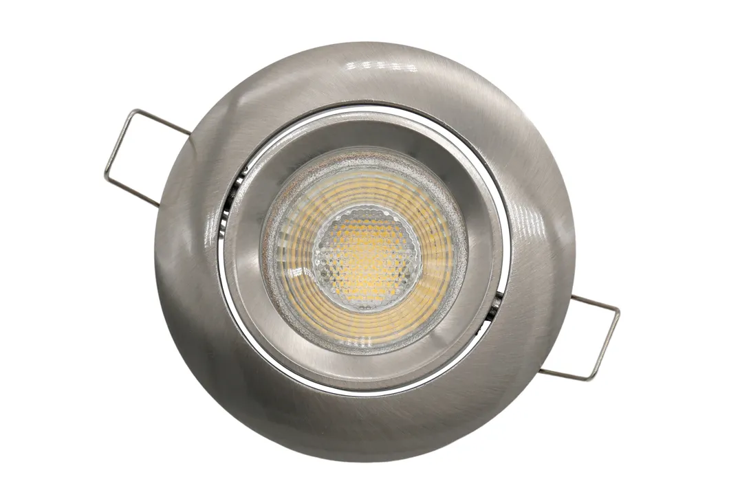 Aluminum MR16 GU10 LED Halogen Round Downlight Fixture Recessed Indoor Ceiling Light Adjustable Spotlight