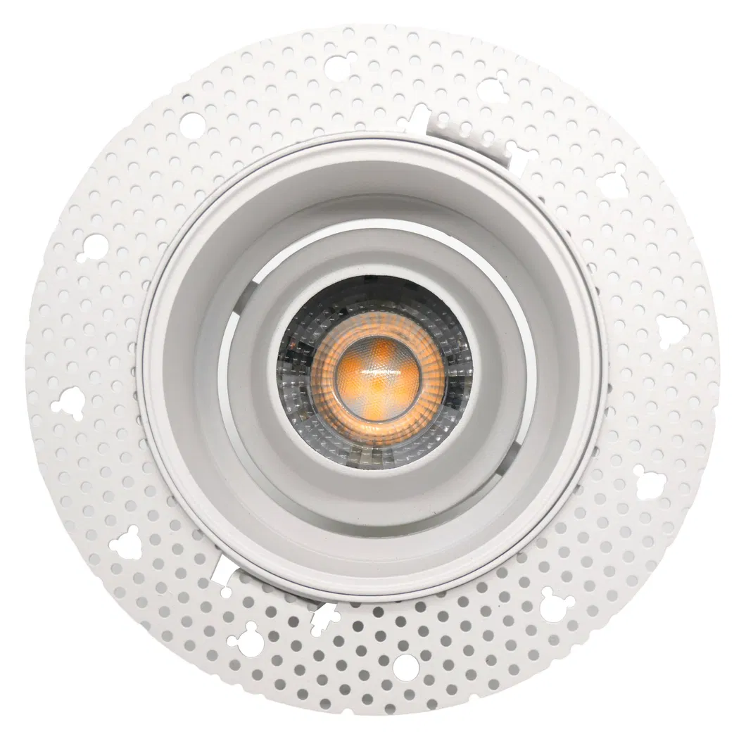 MR16 GU10 LED Halogen Round Trumpet Recessed Downlight Reflector Borderless Spotlight Housing