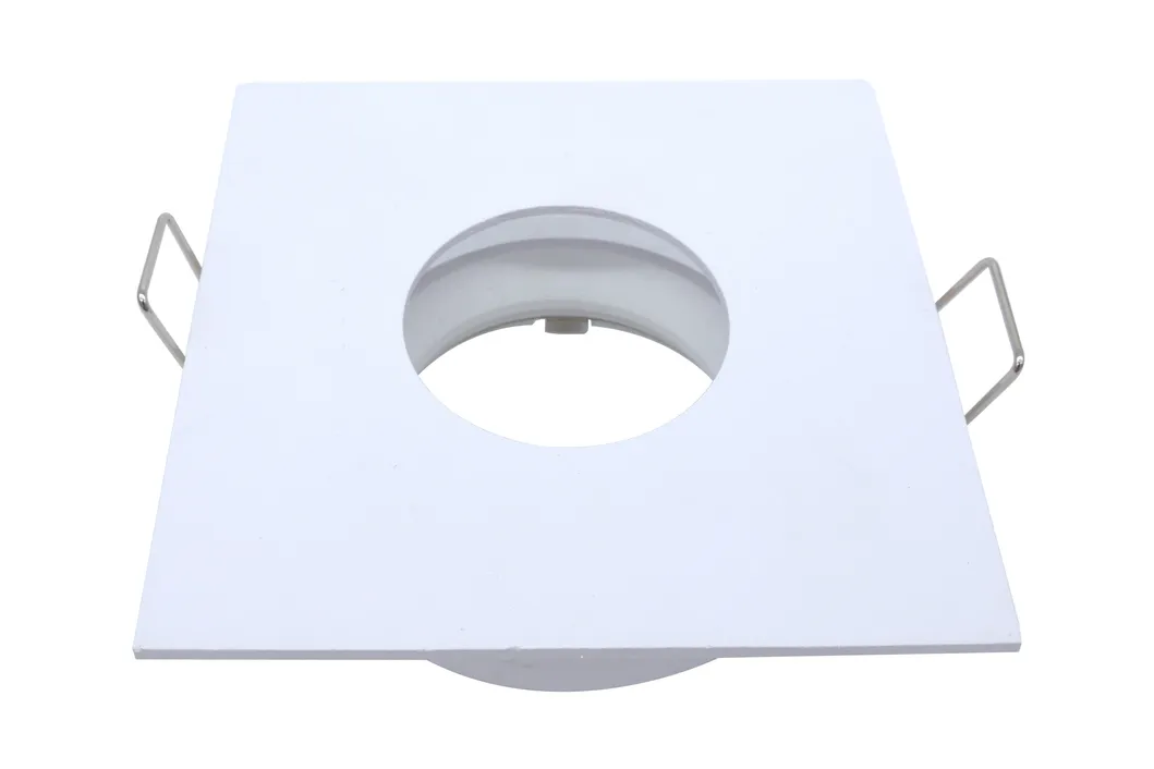 Aluminum MR16 GU10 LED Halogen Square Interior-Lighting Downlight Fixture Recessed Ceiling Light Adjustable Tilt Round Spotlight