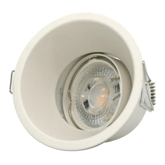 Aluminum LED Light Halogen MR16 GU10 Recessed Ceiling Light Fitting Round Hotel Home Commercial Lighting Downlight Fixture Frame Adjustable Tilt Spotlight