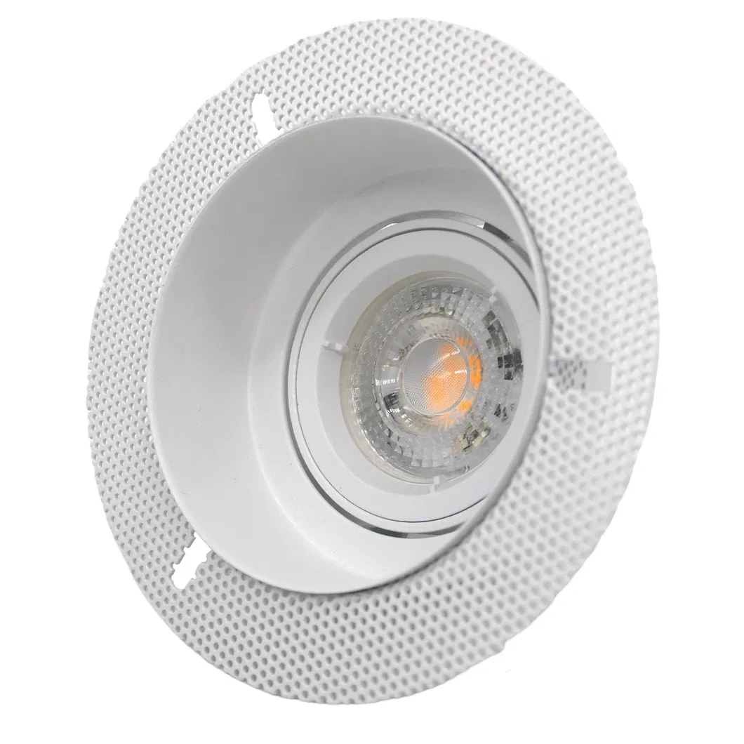 Aluminum MR16 GU10 LED Halogen Ceiling Light Commercial Indoor Lighting Home Recessed Downlight Fixture Adjustable Borderless Embedded Light Spotlight