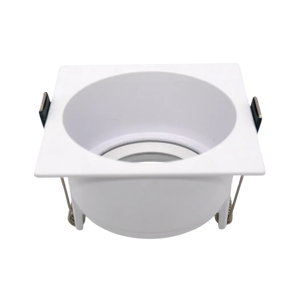 LED Light Halogen Square Trumpet Recessed MR16 GU10 Spotlight Interior-Lighting Ceiling Light Housing with Aluminum