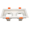 Aluminum MR16 GU10 LED Halogen Recessed Double-Head Adjustable Ceiling Downlight Fixture Spotlight