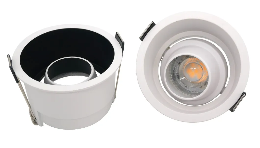 LED Halogen Round Trumpet Recessed MR16 GU10 Interior-Lighting Spotlight Ceiling Light Housing with Aluminum