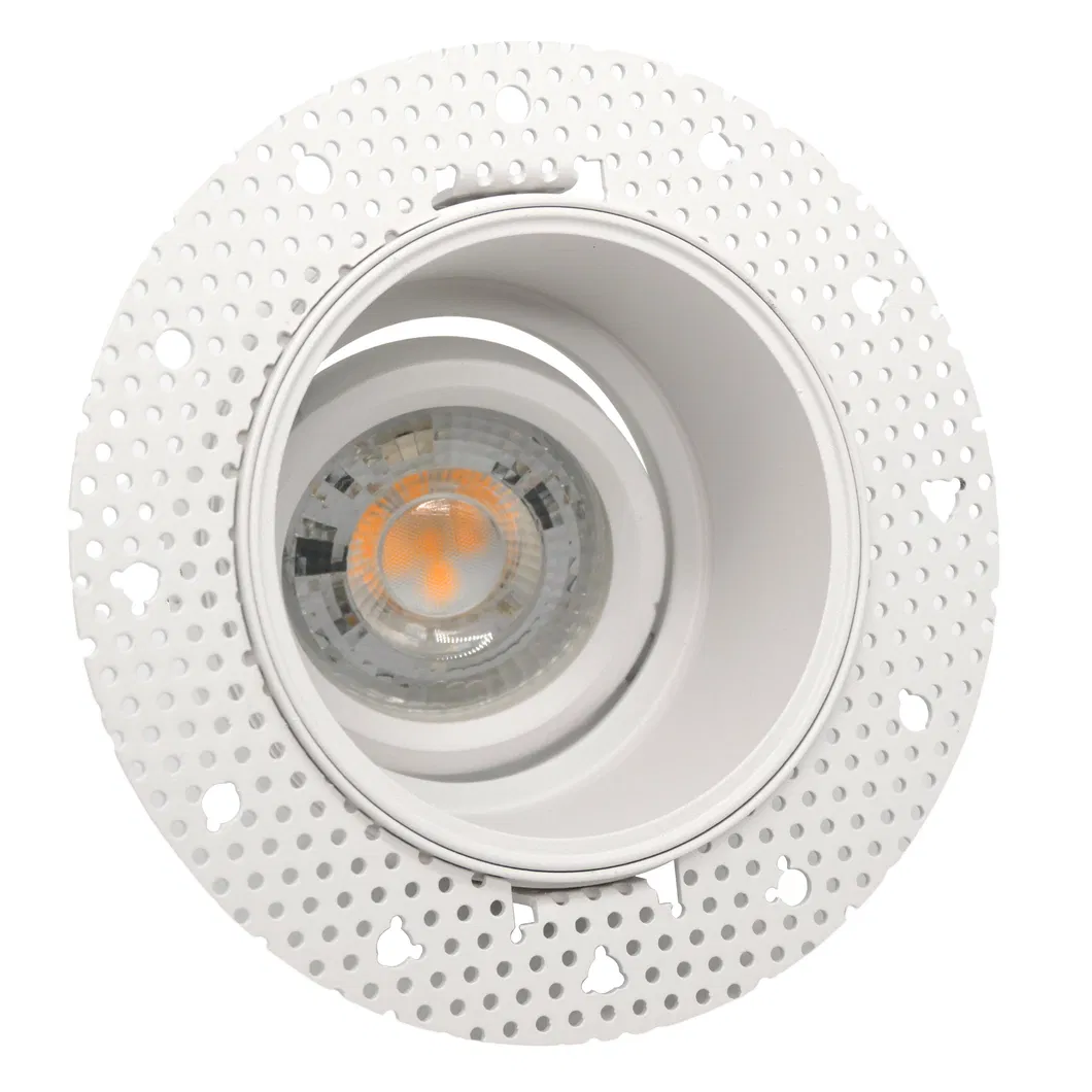 LED Light Halogen Round Trumpet Recessed MR16 GU10 Reflector Borderless Spotlight Housing