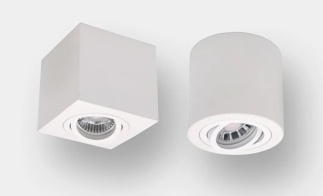 Aluminum Square Cuboid GU10 LED Light Halogen Decorative Fixture Surface Mounted Downlight