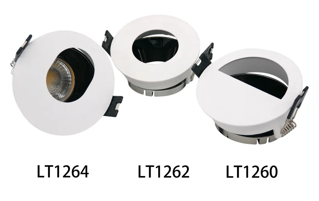 Aluminum MR16 GU10 LED Halogen Round Interior-Lighting Downlight Fixture Recessed Ceiling Light Adjustable Tilt Oval Spotlight