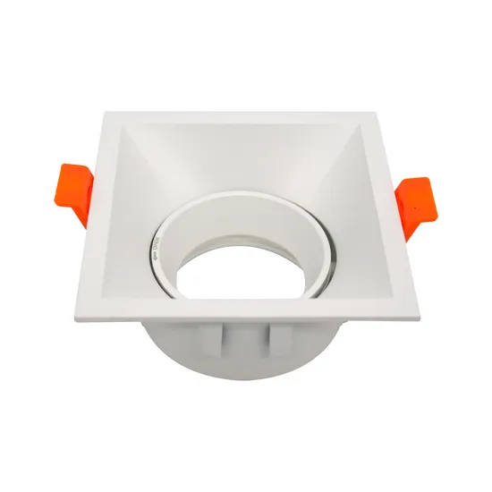 MR16 GU10 LED Halogen Square Trumpet Recessed Spotlight Downlight Housing with Aluminum