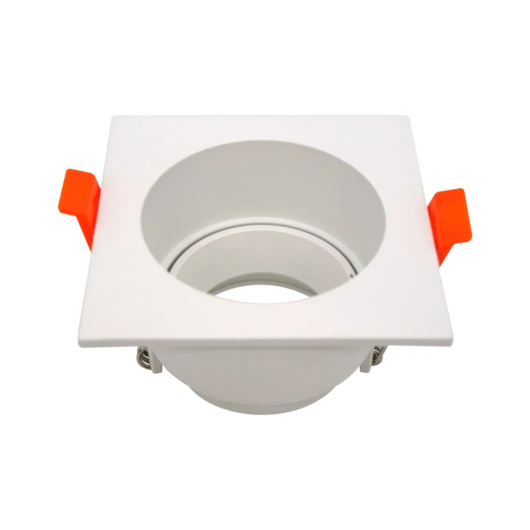MR16 GU10 Aluminum LED Light Halogen Recessed Commercial Ceiling Light Spotlight Square Downlight Housing
