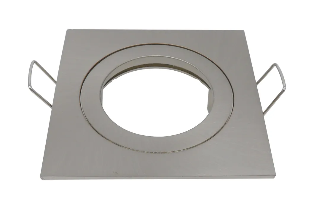 Aluminum MR16 GU10 LED Halogen Square Simple Recessed Ceiling Light Fixture Spotlight Downlight
