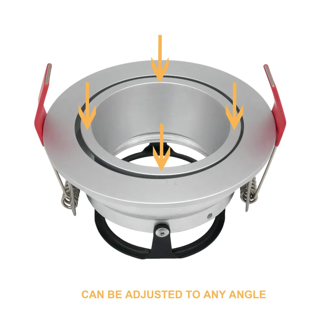 Aluminum MR16 GU10 LED Halogen Recessed Interior-Lighting Ceiling Light Round Fixture 360&deg; Rotatable Adjustable Spotlight